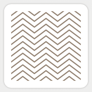 Brown Zigzag Lines Pattern Sticker